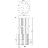 Redo 01-2060 - LED luster na sajli MADISON 16xLED/4W/230V crna | Eponuda.com