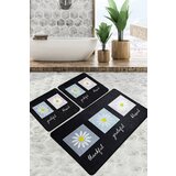  blessed djt multicolor bathmat set (3 pieces) Cene