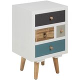 MID.YOU NOČNA OMARICA, modra, rjava, siva, večbarvno, bela | Shoptok.si