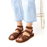  Maimuna Leopard Print Ankle Strap Sandals | ePonuda.com
