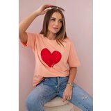 Kesi Cotton blouse with salmon heart print | shoptok.hr