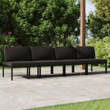  The Living Store Vrtni kavč štirised z blazinami aluminij antracit - Vrtni Kavč Štirised, (21446021) | Shoptok.si