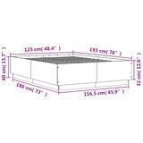  Okvir kreveta boja betona 120x190 cm od konstruiranog drva | shoptok.hr