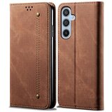 INORCO Ovitek za telefon, odporen na padce, za Samsung Galaxy A24 4G Jeans tkanina, tekstura, preklopna usnjena prevleka s stojalom, denarnica, (22036266) Cene