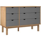  Ladičar OTTA smeđe-sivi 111 x 42 x 73 5 cm od masivne borovine | shoptok.hr
