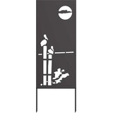  Privatnost u vrtu Crna 50 x 140 cm Hladno valjana čelična | shoptok.hr