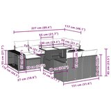 vidaXL 11-dijelni set vrtnih sofa od poliratana s jastucima crni | shoptok.hr