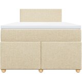  Krevet s oprugama i madracem krem 120 x 200 cm od tkanine | shoptok.hr