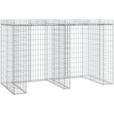  Gabionski zid za kante za smeće 192x91x120 cm pocinčano željezo | shoptok.hr