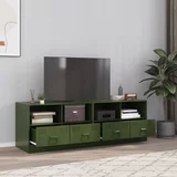 vidaXL TV omarica 2 kosa olivno zelena 67x39x44 cm jeklo