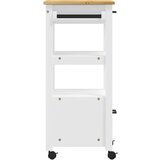 vidaXL Kuhinjski voziček MONZA 48x40x90 cm trdna borovina | Shoptok.si