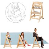 Roba Svetlo siv/v naravni barvi otroški stol za hranjenje Style Born Up 2in1 – | Shoptok.si
