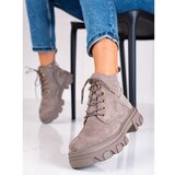 SHELOVET women's suede ankle boots on a thick sole Cijene