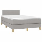  Krevet s oprugama i madracem svjetlosivi 120x190 cm od tkanine | shoptok.hr