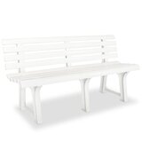 vidaXL Vrtna klop 145,5 cm plastika bele barve Cene