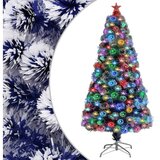  Umjetno božićno drvce LED bijelo-plavo 120 cm optička vlakna | shoptok.hr