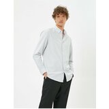 Koton Sports Shirt Slim Fit Minimal Print Detailed Classic Collar Long Sleeve Non Iron cene