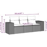 vidaXL 3-dijelni set vrtnih sofa s jastucima smeđi od poliratana | shoptok.hr