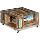 vidaXL Klubska mizica trden predelan les 70x70x35 cm Cene