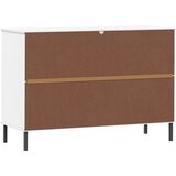  Komoda s metalnim nogama bijela 113x40x77 cm masivno drvo OSLO | shoptok.hr