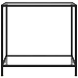Maison Chic konzolna miza - miza ob steni prozorna 80x35x75 cm kaljeno steklo, (21786155) Cene