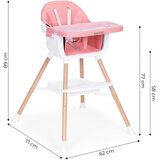ECO TOYS Dječja stolica za hranjenje 2-u-1, roza, | shoptok.hr