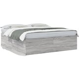 Furnova Posteljni okvir siva sonoma 200x200 cm inženirski les, (21933887) | Shoptok.si