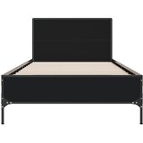  Okvir za krevet crni 75 x 190 cm od konstruirano drvo i metal | shoptok.hr