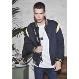 Urban Classics Inset College Sweat Jacket navy/chrome yellow | Shoptok.si