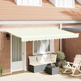 vidaXL retraktilna tenda krema in bela | Shoptok.si