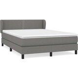  Box spring posteljni z vzmetnico temno siv 140x190 cm blago, (20736201) | Shoptok.si