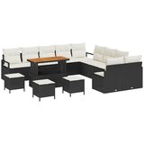  Sjedeća garnitura za vrt 14 kom. Crna poliratan 285 x 289 x 85 cm | Shoptok.si