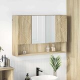 vidaXL Kopalniška ogledalna omara z vrati sonoma hrast 80 x 17 x 55 cm | Shoptok.si