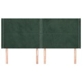  Vzglavje z ušesi temno zeleno 183x16x118/128 cm žamet, (20952991) | Shoptok.si