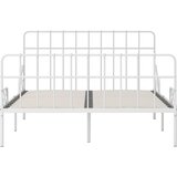  Okvir za krevet s podnicama bijeli metalni 120 x 200 cm | shoptok.hr