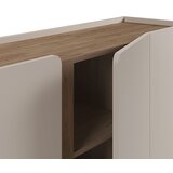 Marckeric Krem/u prirodnoj boji komoda u dekoru hrasta 180x82x40 cm Lucile – | shoptok.hr