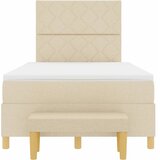  s opruga kutije s uzglavljem Krema 200 x 120 cm tkanina | shoptok.hr