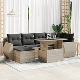  7-dijelni set vrtnih sofa svjetlosivi od poliratana | shoptok.hr