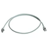 L00004A0054 RJ45 omrežni kabel CAT6a S/FTP 7.5 m siva ognjevaren, z zaščitnim zapornim zatičem, dvojno zaščiten, dvojno oklopljen, brez ha, (20416867)