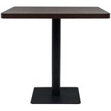 vidaXL Kvadratni stol za bistro od MDF-a i čelika 80x80x75 cm tamni pepeljasti | shoptok.hr