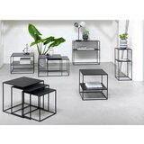 Unique Furniture Črna kovinska stranska mizica 35x90 cm Pebble – | Shoptok.si