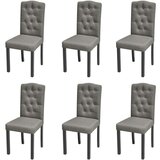  Jedilni stoli 6 kosov sivo blago, (20700623) | Shoptok.si