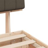  Posteljni okvir z oblazinjenim vzglavjem Taupe 75 x 190 cm, (5000101771) | Shoptok.si