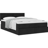 vidaXL Otomanski okvir kreveta s madracem crni 140x200cm od tkanine | shoptok.hr