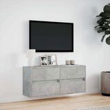  Zidni TV ormarić s LED svjetlima boja betona 100x31x45 cm | shoptok.hr