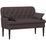  Ljubavni kauč s gumbima Tamno smeđa 111 x 68 x 80 cm Tkanina | Eponuda.com