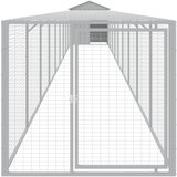  Kavez za kokoši s igralištem svjetlosivi 117x1017x123cm čelični | Eponuda.com