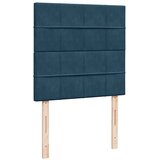 Box spring krevet s madracem tamnoplavi 80 x 200 cm baršunasti | shoptok.hr
