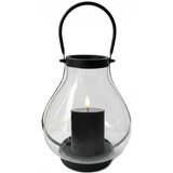  Dekorativni fenjer GLASSY 25 cm crni Cene