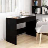 vidaXL Pisalna miza črna 101x50x76,5 cm iverna plošča | Shoptok.si